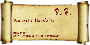 Vaczula Horác névjegykártya
